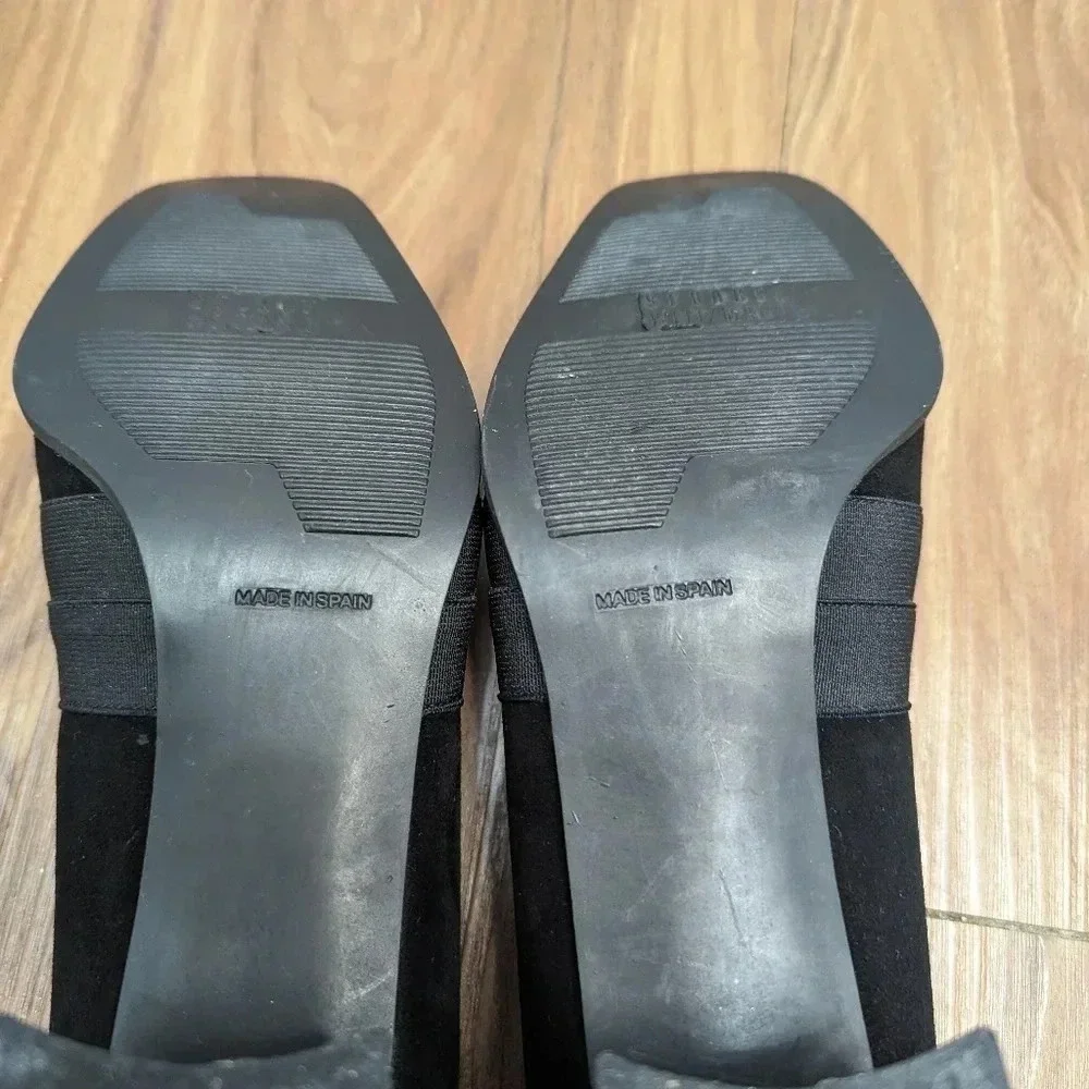 Stuart Weitzman Suede Pump Shoes Women’s Size 9B Black Clog Heel 2W451469 - Picture 9 of 11